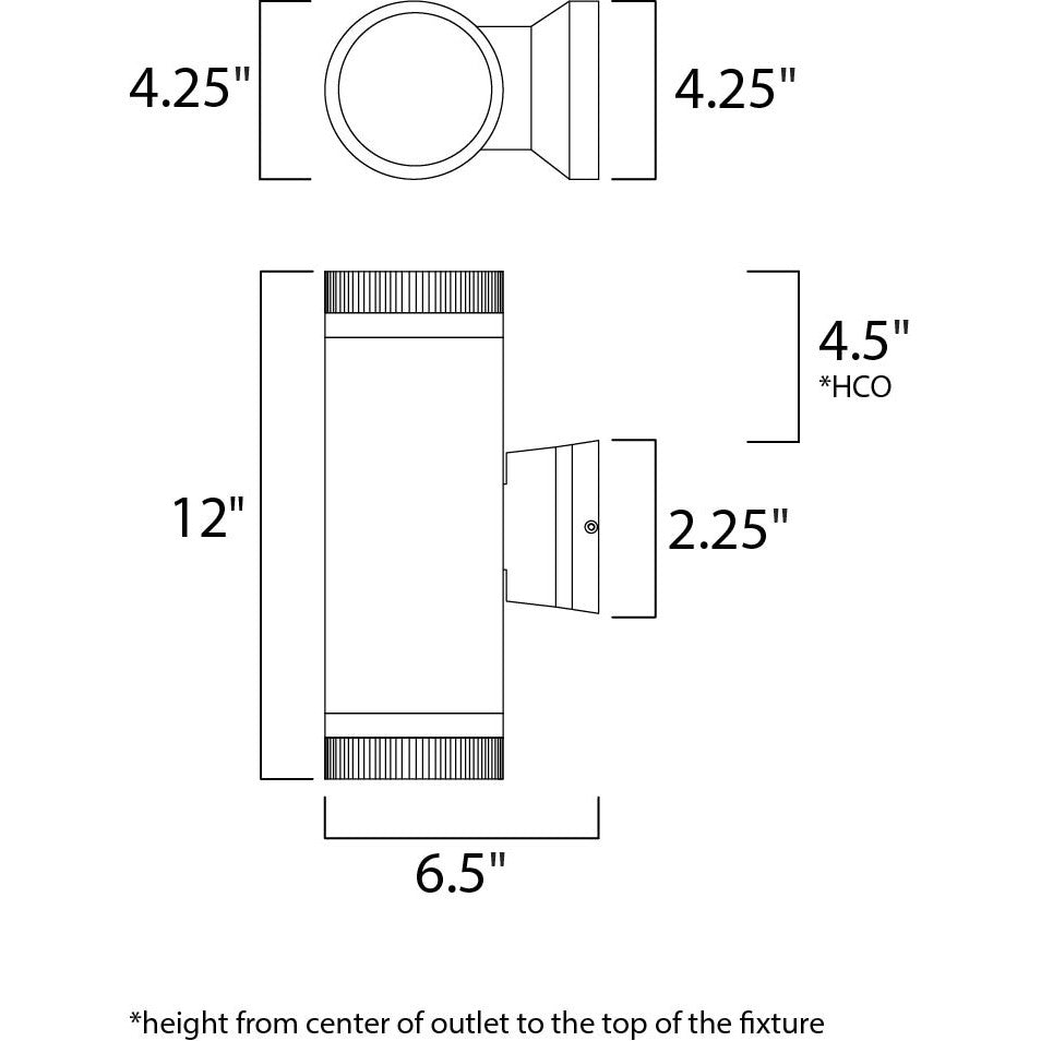 Maxim Lighting 6112AL  Lightray Modern Outdoor Brushed Aluminum