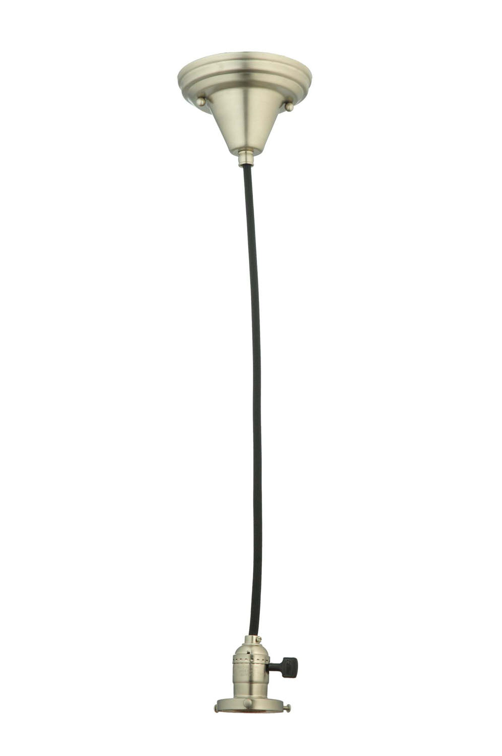 Meyda Tiffany Lighting 101597 Brushed Nickel One Light Pendant Hardware Utility Light Brass