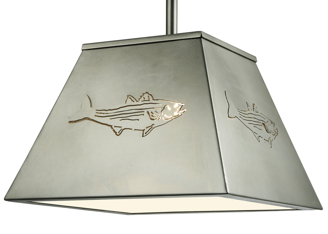 Meyda Tiffany Striped Bass 122553 Pendant Light - Nickel