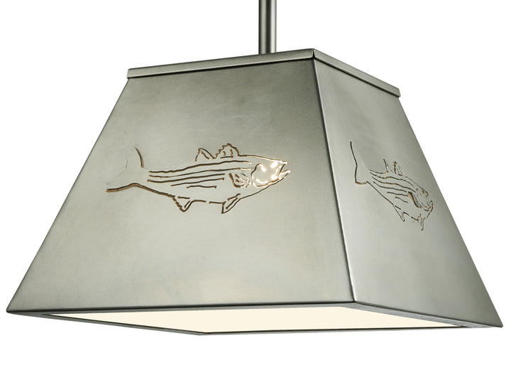 Meyda Tiffany Striped Bass 122553 Pendant Light - Nickel