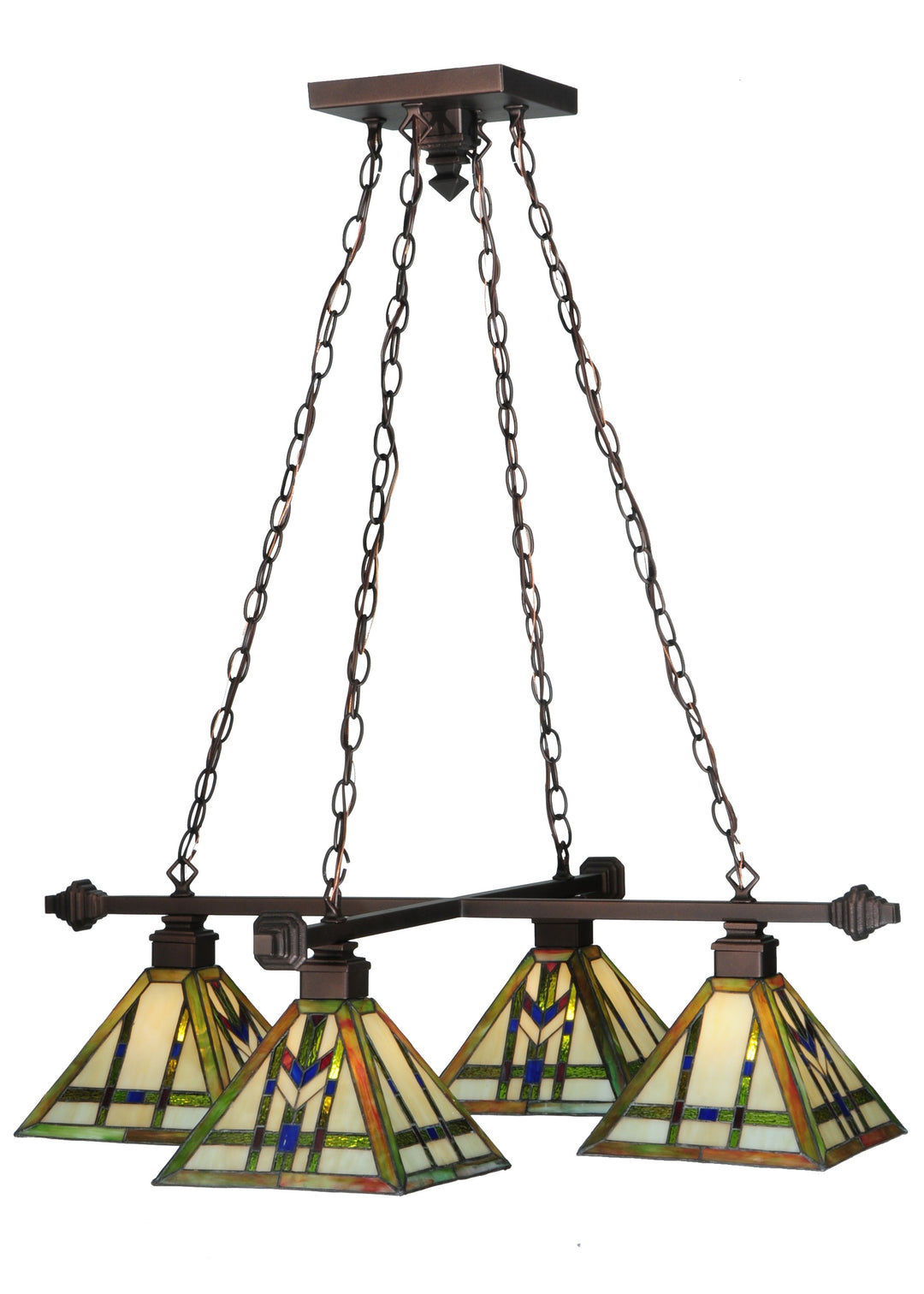 Meyda Tiffany Prairie Wheat 122603 Chandelier Light - Mahogany Bronze