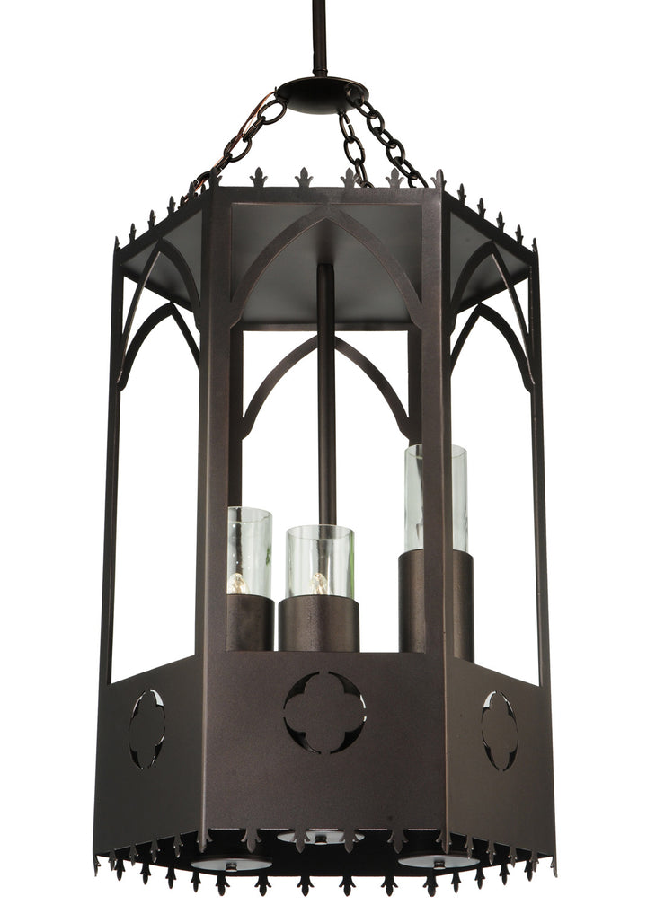 Meyda Tiffany Lighting 123233 Woolf Three Light Pendant Decor Bronze / Dark