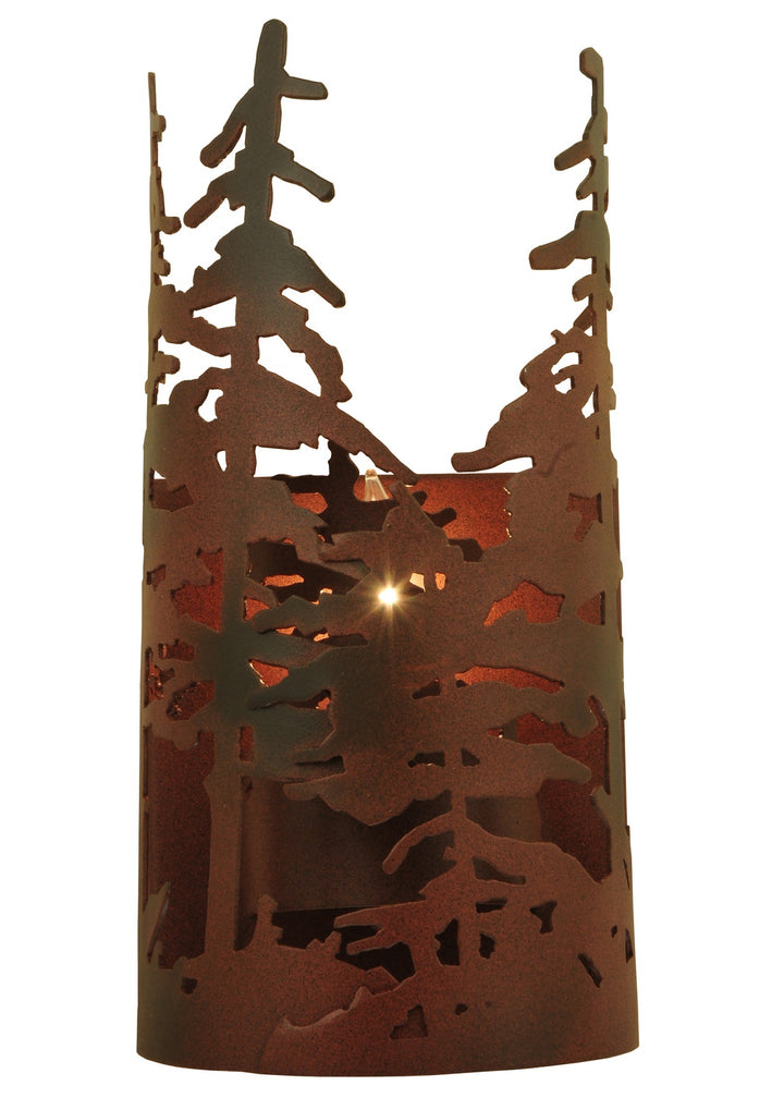 Meyda Tiffany Tall Pines 117371 Wall Light - Red Rust,Wrought Iron