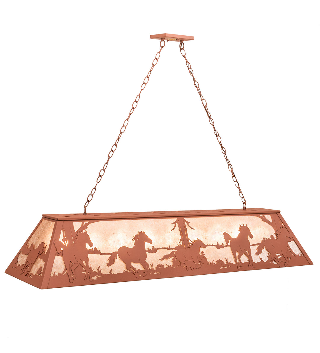 Meyda Tiffany Running Horses 118368 Pendant Light - Rust