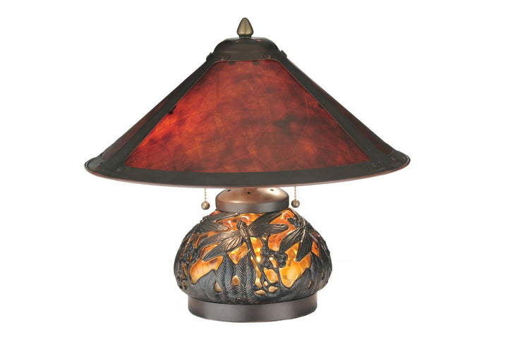 Meyda Tiffany Lighting 118681 Sutter Three Light Table Lamp Lamp Bronze / Dark