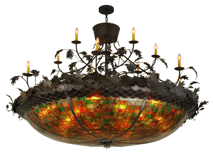 Meyda Tiffany Greenbriar Oak 119540 Chandelier Light - Oil Rubbed Bronze