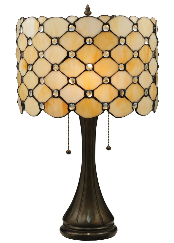Meyda Tiffany Lighting 119589 Giacomo Two Light Table Lamp Lamp Bronze / Dark