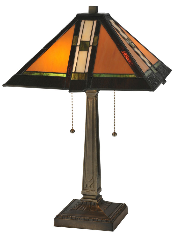 Meyda Tiffany Lighting 119654 Montana Mission Table Lamp Lamp Bronze / Dark