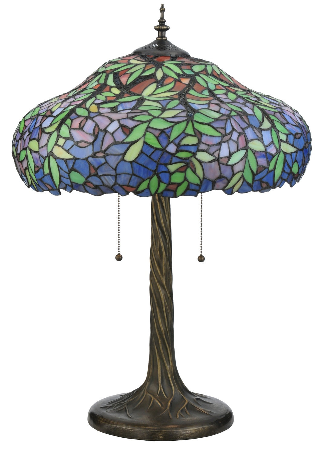 Meyda Tiffany Lighting 119674 Duffner & Kimberly Laburnum Three Light Table Lamp Lamp Bronze / Dark