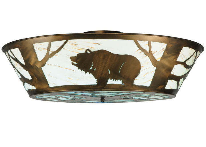 Meyda Tiffany Grizzly Bear On The Loose 121113 Ceiling Light - Antique Copper