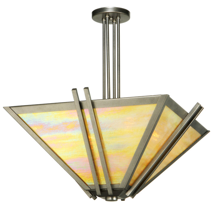 Meyda Tiffany Zeta 121241 Pendant Light - Pewter, Custom