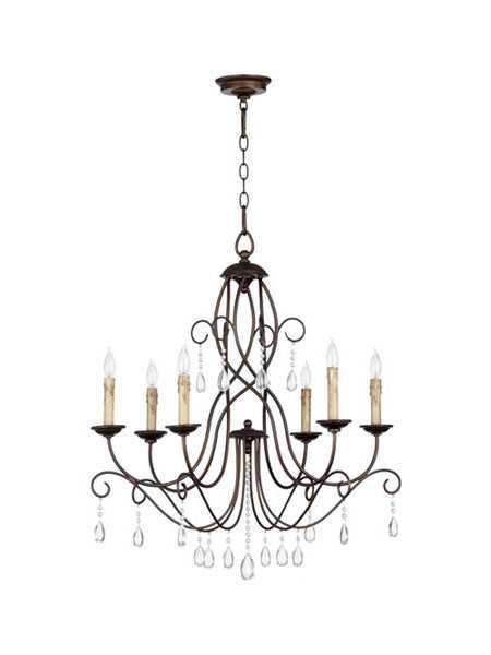 Quorum Cilia 6116-6-86 Chandelier Light - Oiled Bronze