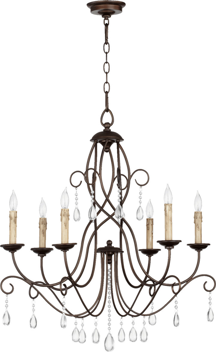 Quorum Cilia 6116-6-86 Chandelier Light - Oiled Bronze
