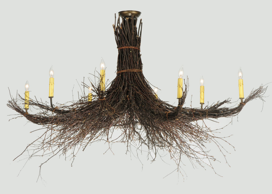 Meyda Tiffany Twigs 122112 Chandelier Light - Antique Copper,Natural Wood