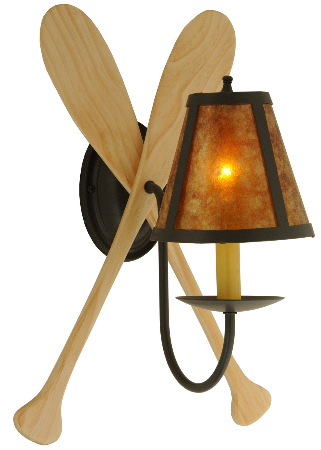 Meyda Tiffany Paddle 123847 Wall Light - Natural Wood,Timeless Bronze