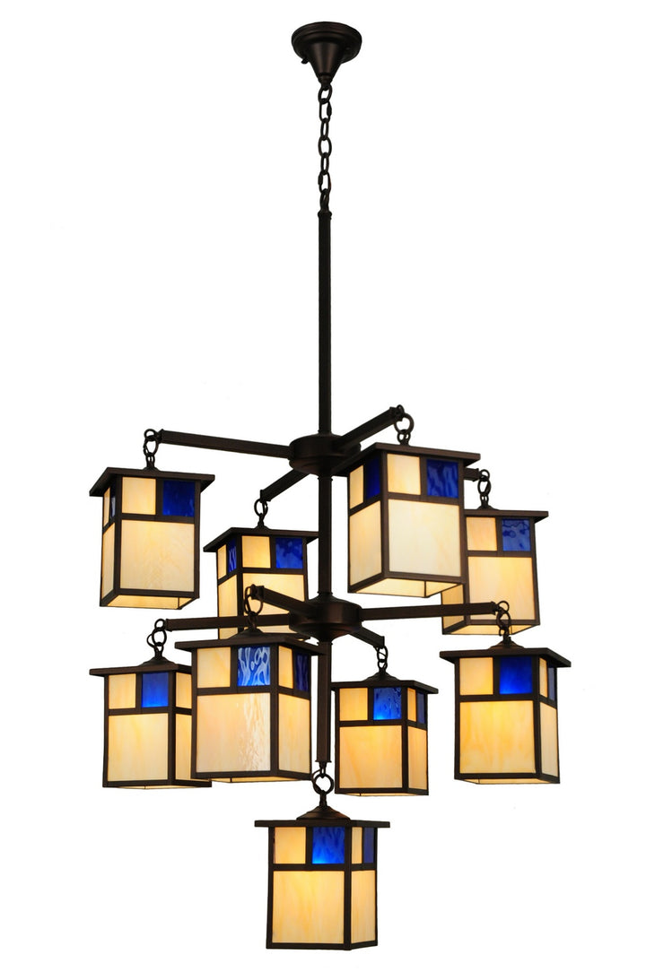 Meyda Tiffany Hyde Park 123938 Chandelier Light - Mahogany Bronze