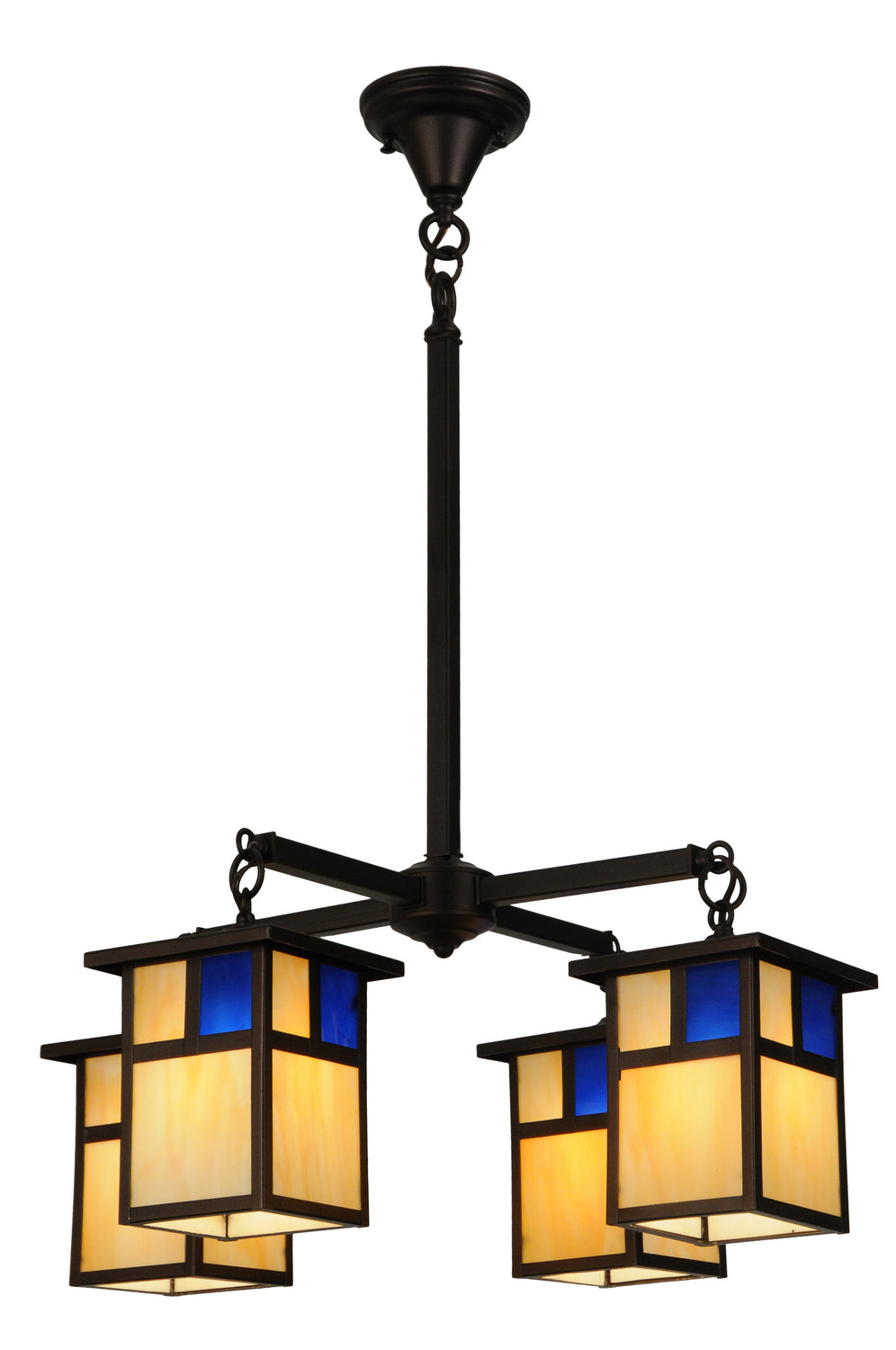Meyda Tiffany Hyde Park 123949 Chandelier Light - Mahogany Bronze
