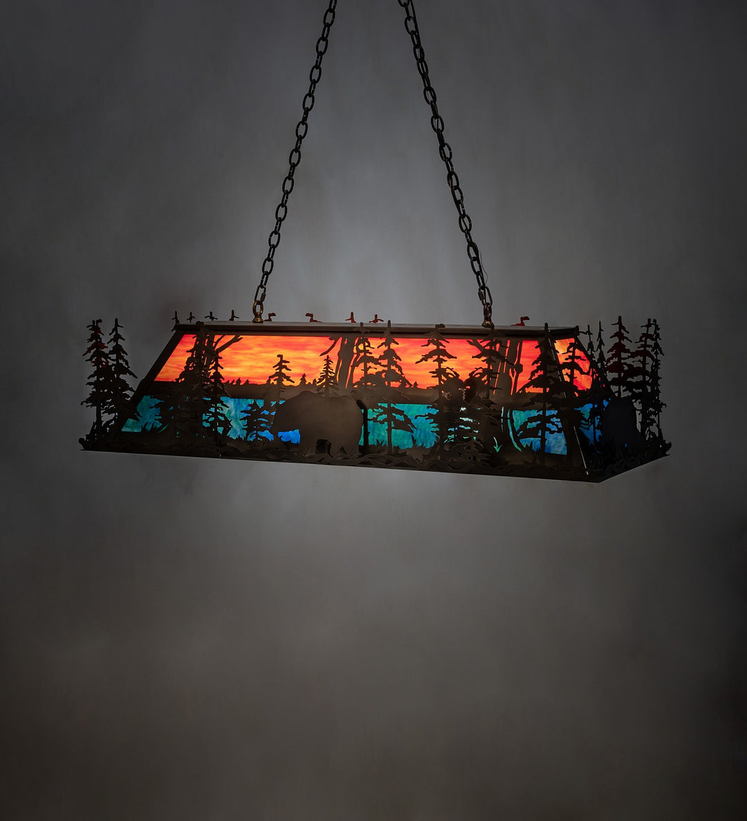 Meyda Tiffany Bear Through The Trees 124021 Pendant Light - Antique Copper
