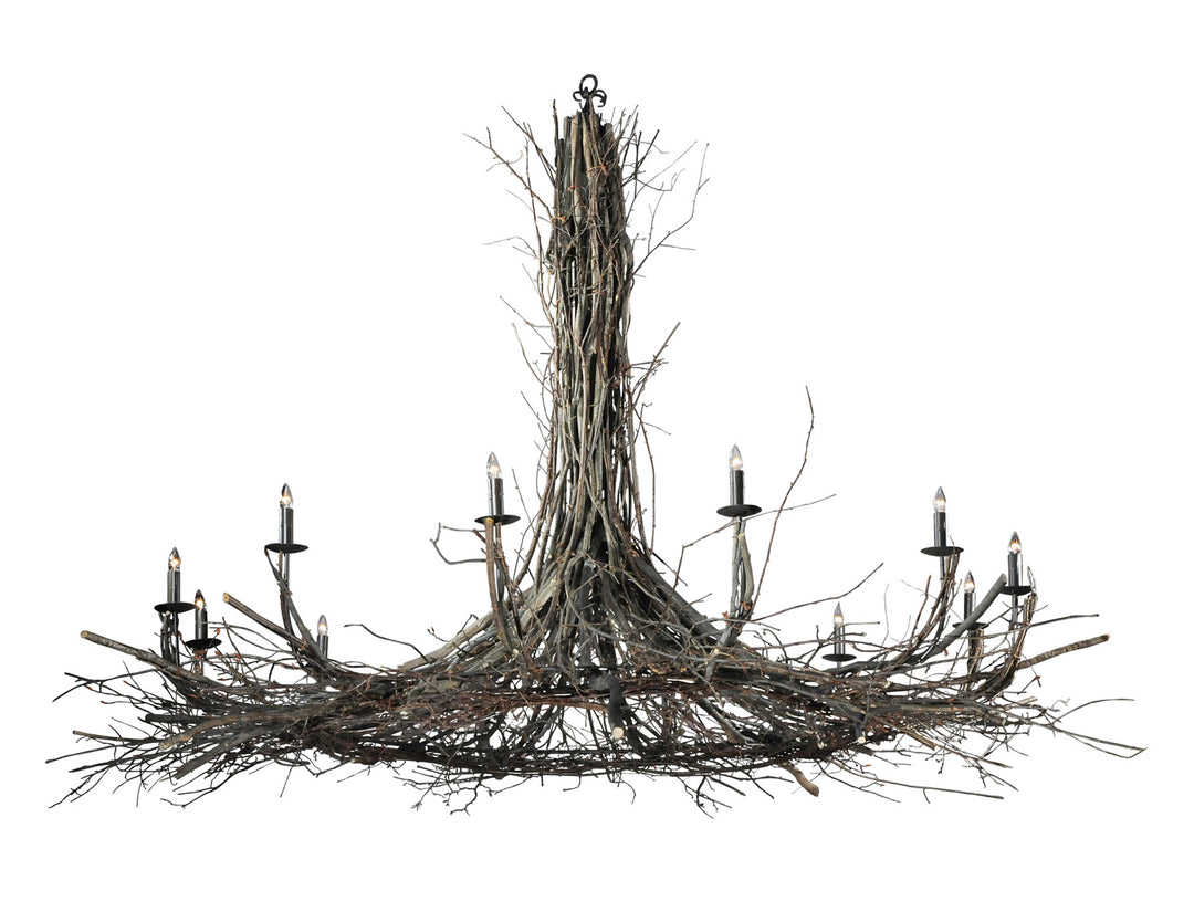 Meyda Tiffany Twigs 124549 Chandelier Light - Natural Wood,Mahogany Bronze
