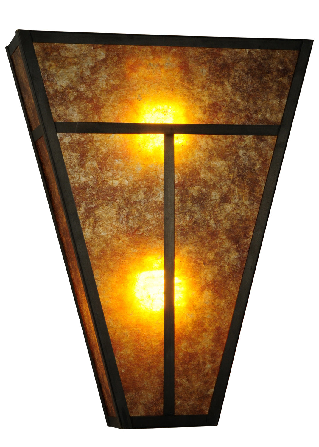 Meyda Tiffany T" Mission" 124631 Wall Light - Craftsman Brown