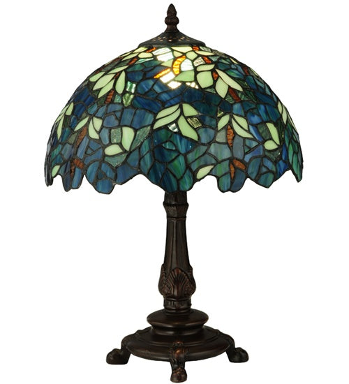 Meyda Tiffany Lighting 124813 Nightfall Wisteria One Light Accent Lamp Lamp Bronze / Dark
