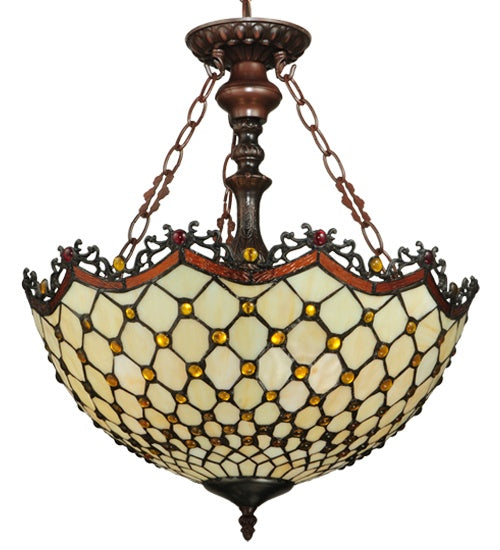 Meyda Tiffany Jeweled Katherine 124835 Pendant Light - Timeless Bronze