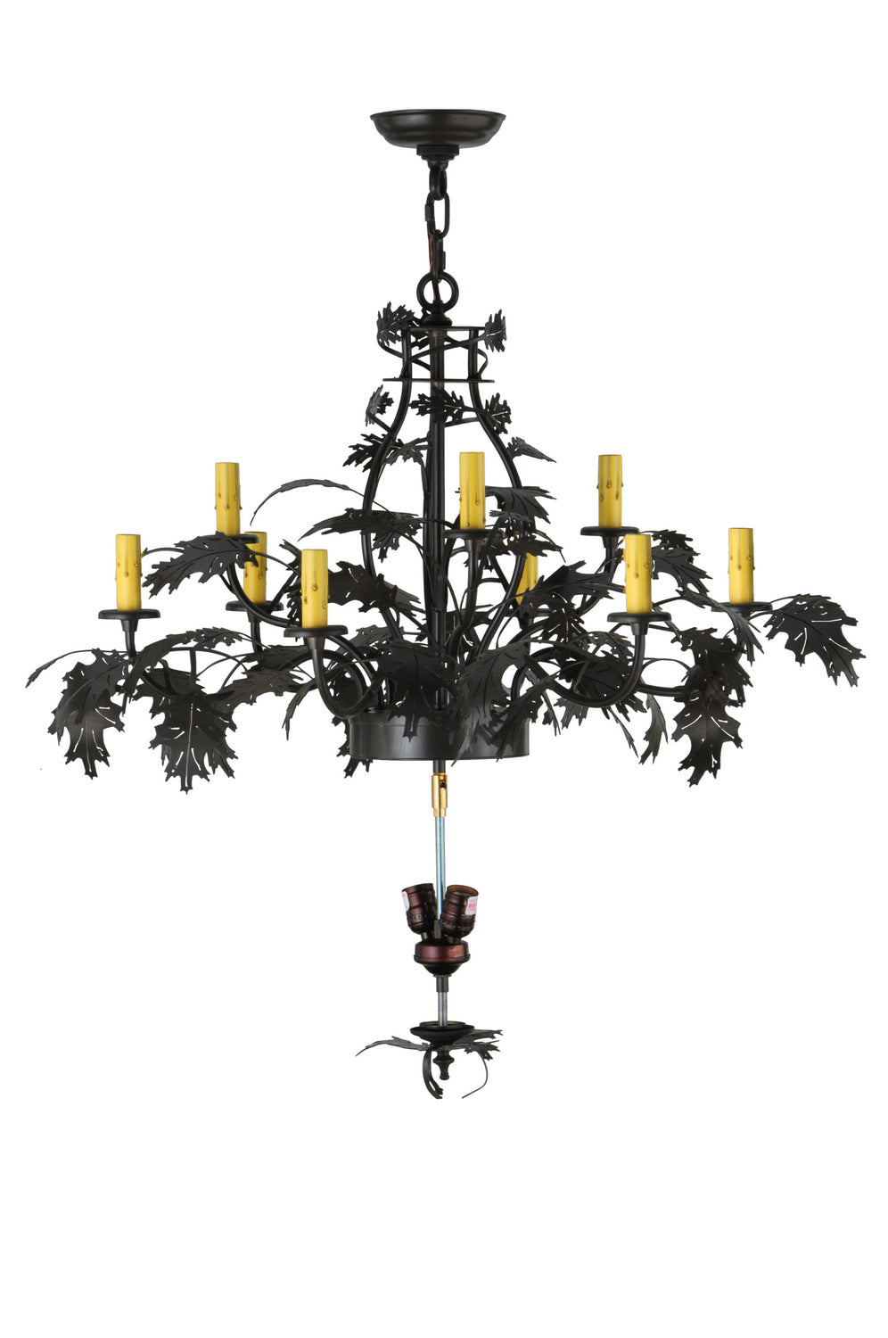 Meyda Tiffany Lighting 125051 Greenbriar Oak 11 Light Chandelier Decor Bronze / Dark