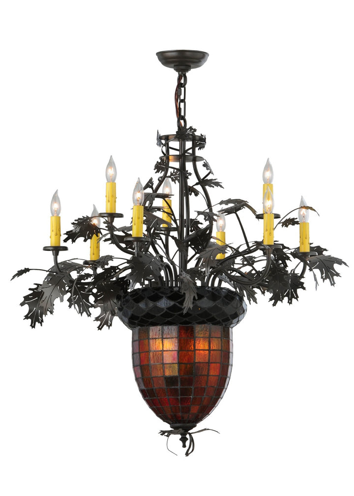 Meyda Tiffany Greenbriar Oak 125052 Chandelier Light - Timeless Bronze