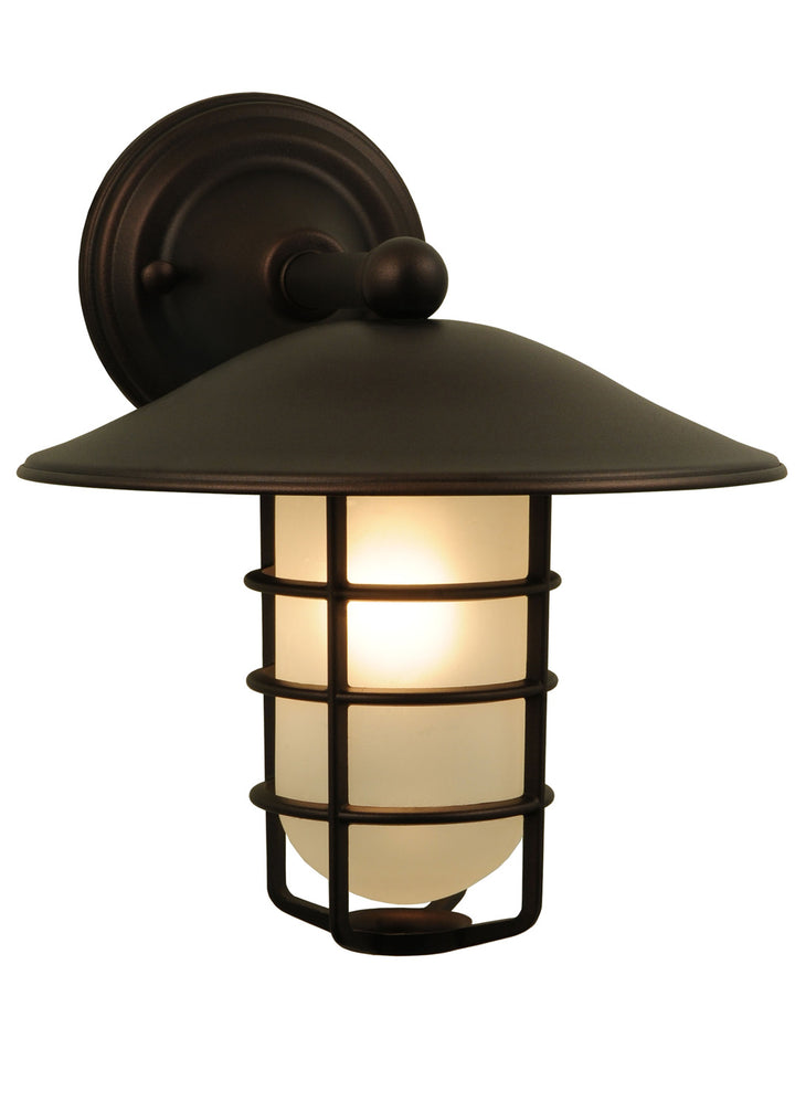 Meyda Tiffany Lighting 125905 Bellevue One Light Wall Sconce Outdoor Bronze / Dark