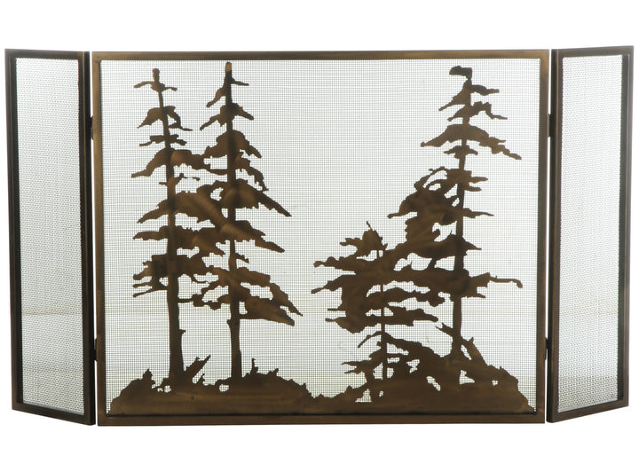 Meyda Tiffany Lighting 126060 Tall Pines Fireplace Screen Home Decor Copper/Antique/Verde