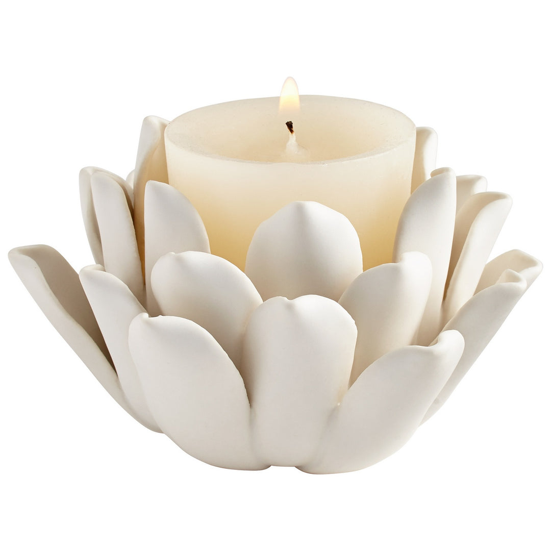 Cyan 06870 Candle Holders - Matte White