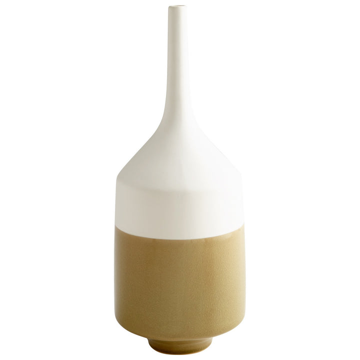 Cyan 06888 Vases & Planters - White And Olive Crackle