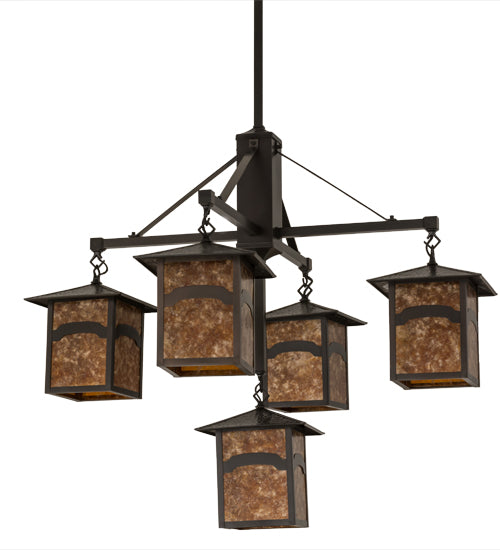 Meyda Tiffany Seneca 61406 Chandelier Light - Craftsman Brown