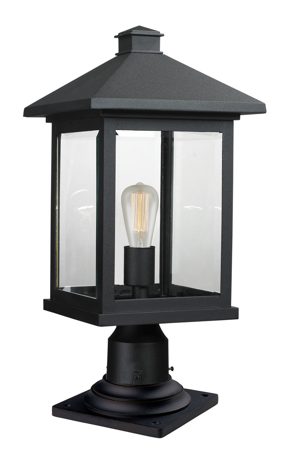 Z-Lite Lighting 531PHBR-533PM-BK Modern Portland Outdoor Black