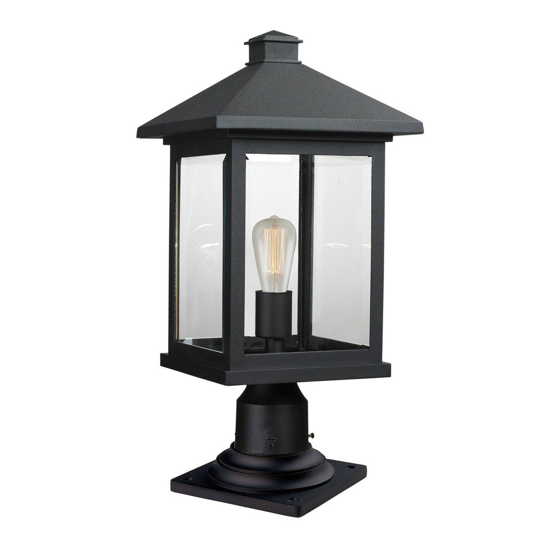 Z-Lite Lighting 531PHBR-533PM-BK Modern Portland Outdoor Black