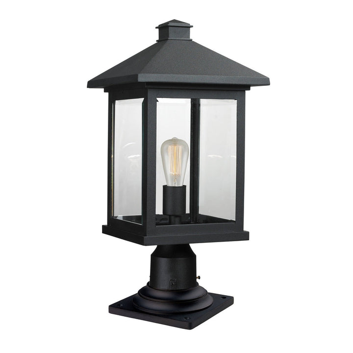 Z-Lite Lighting 531PHBR-533PM-BK Modern Portland Outdoor Black