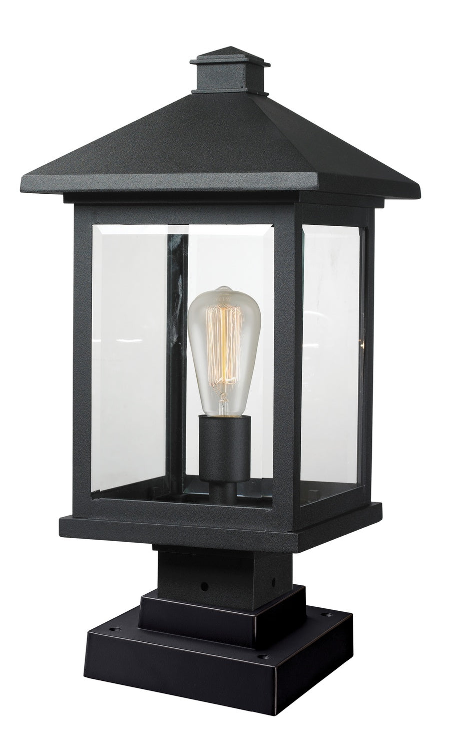 Z-Lite Lighting 531PHBS-SQPM-BK Modern Portland Outdoor Black