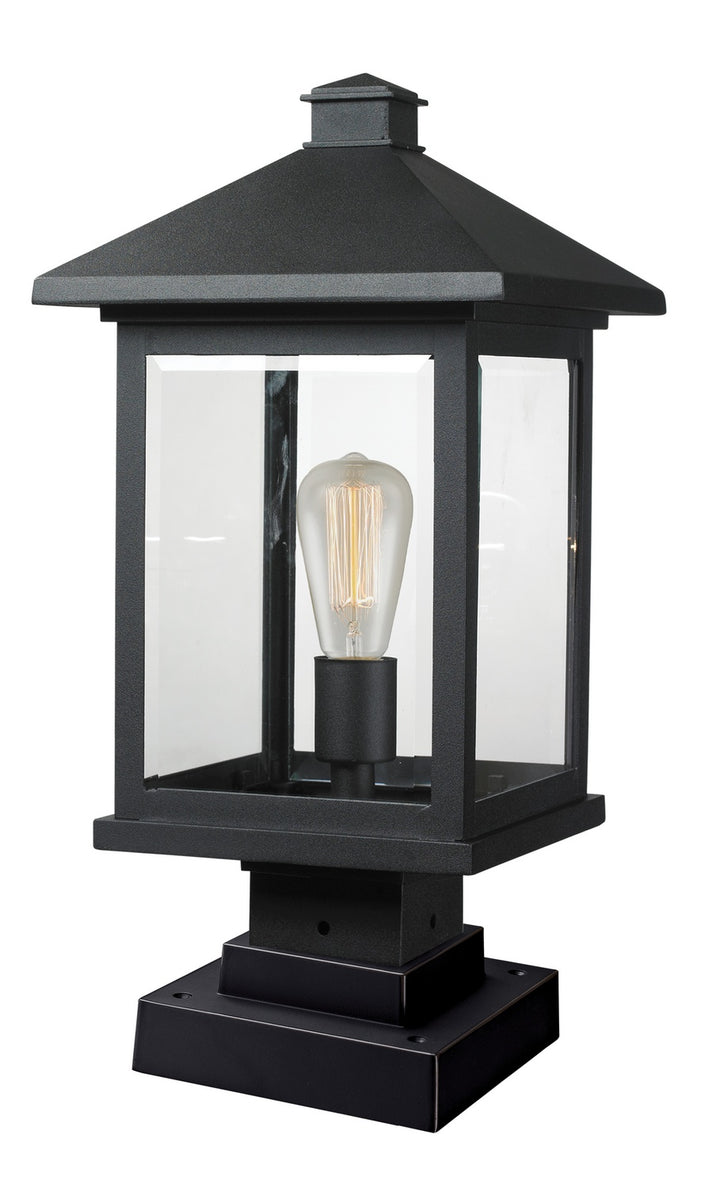 Z-Lite Lighting 531PHBS-SQPM-BK Modern Portland Outdoor Black