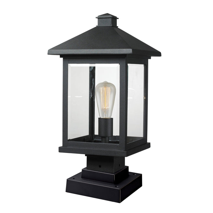 Z-Lite Lighting 531PHBS-SQPM-BK Modern Portland Outdoor Black