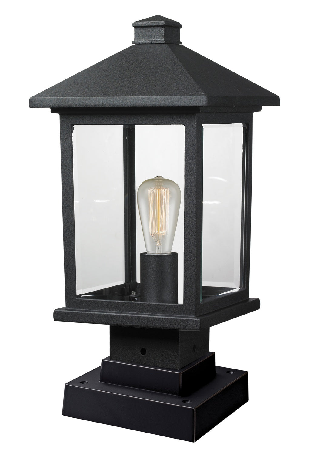 Z-Lite Lighting 531PHMS-SQPM-BK Modern Portland Outdoor Black