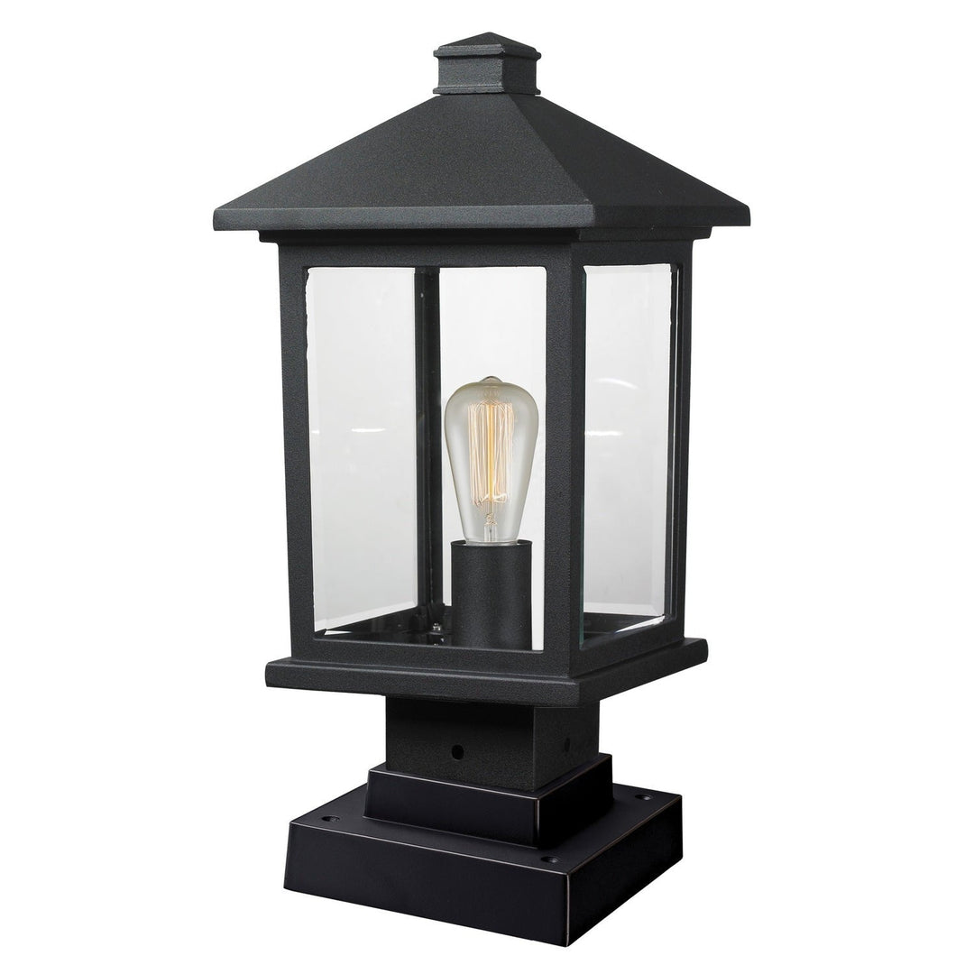 Z-Lite Lighting 531PHMS-SQPM-BK Modern Portland Outdoor Black