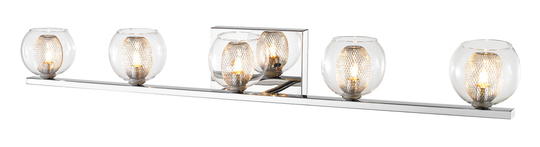 Z-Lite Auge 905-5V Bath Vanity Light 41 in. wide - Chrome