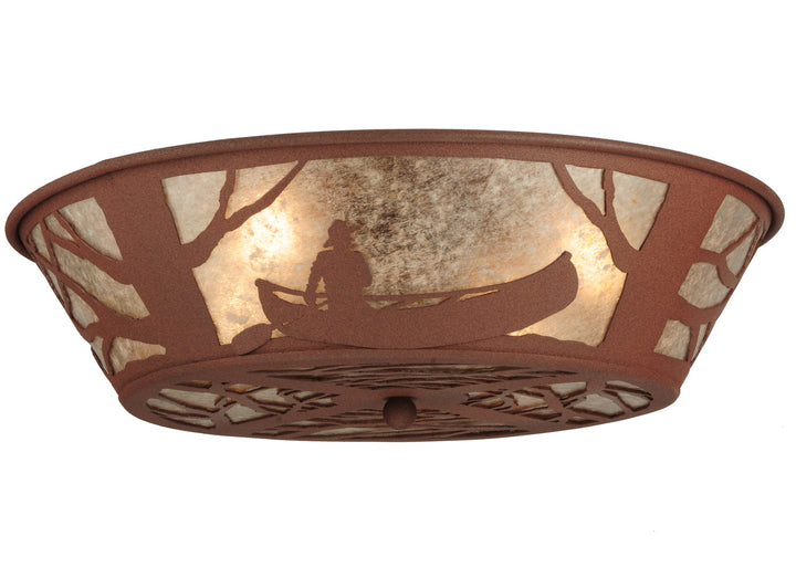 Meyda Tiffany Canoe At Lake 127250 Ceiling Light - Red Rust