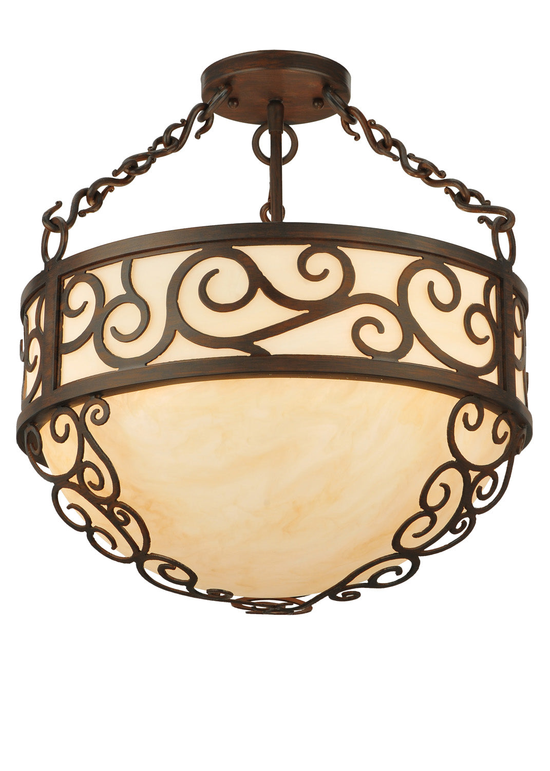Meyda Tiffany Lilliana 127253 Ceiling Light - Red Rust