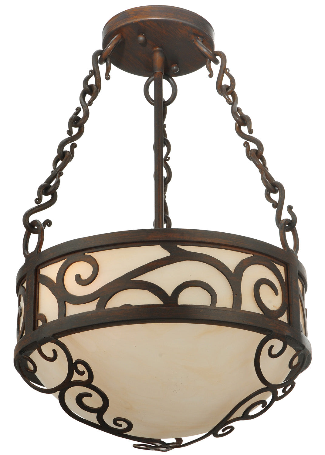 Meyda Tiffany Lilliana 127257 Ceiling Light - Red Rust