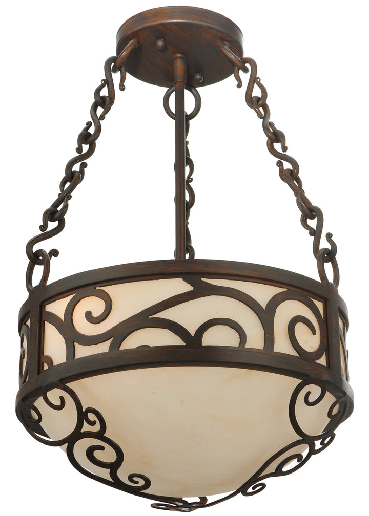 Meyda Tiffany Lilliana 127257 Ceiling Light - Red Rust