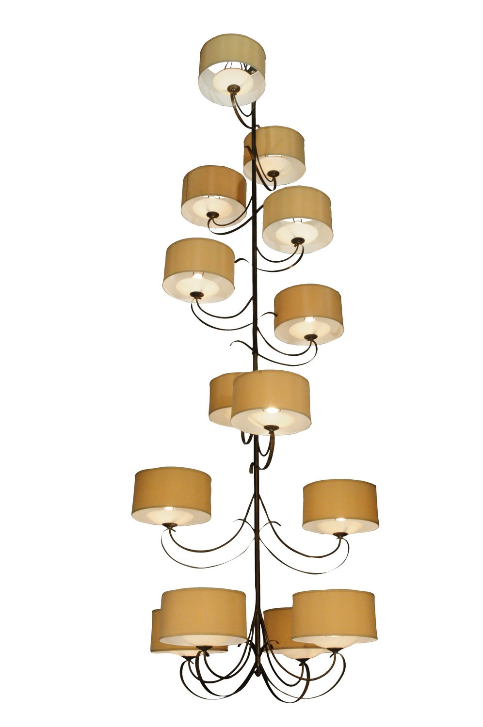 Meyda Tiffany Lighting 127593 Sequoia 14 Light Chandelier Decor Bronze / Dark