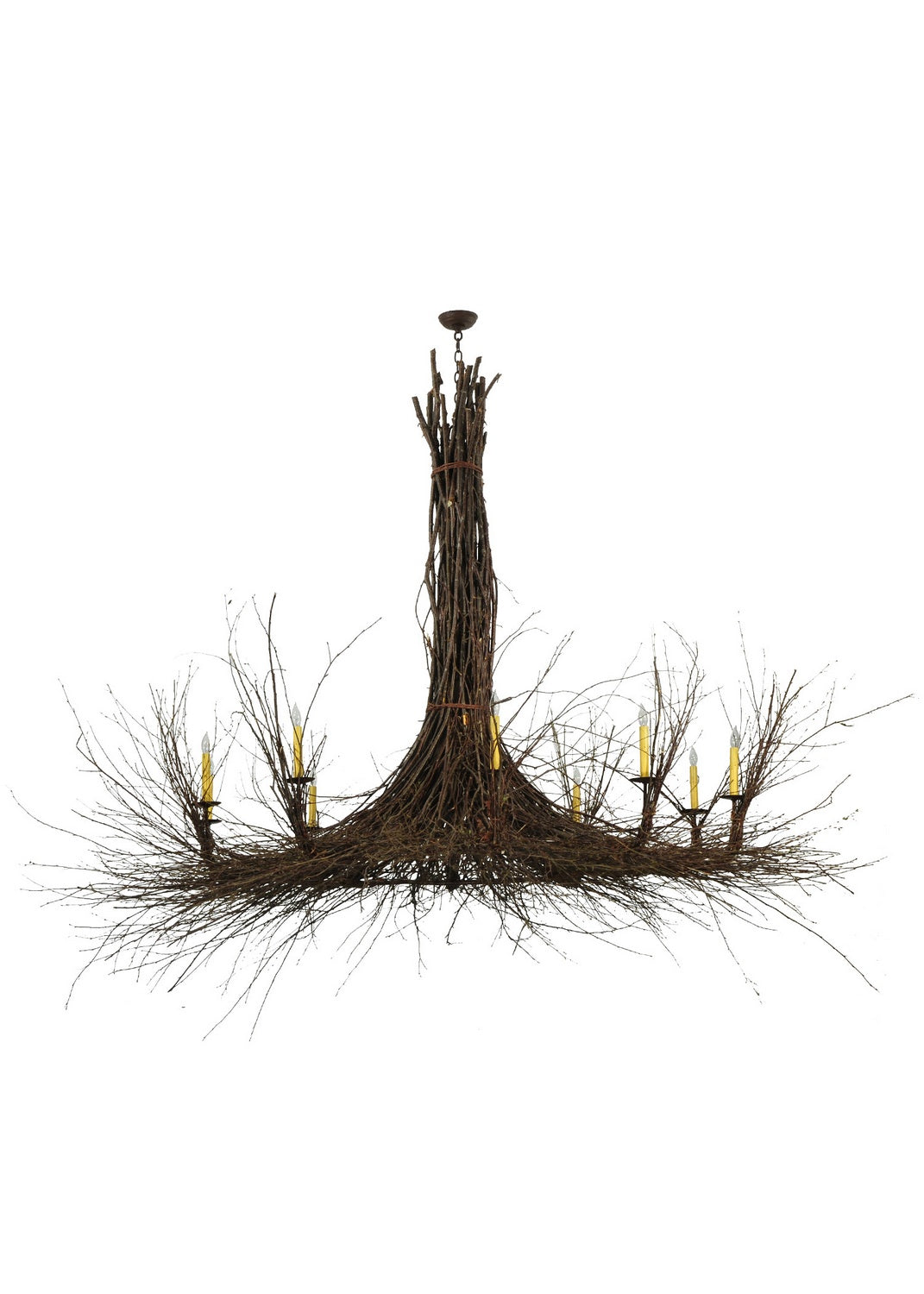 Meyda Tiffany Twigs 128154 Chandelier Light - Natural Wood