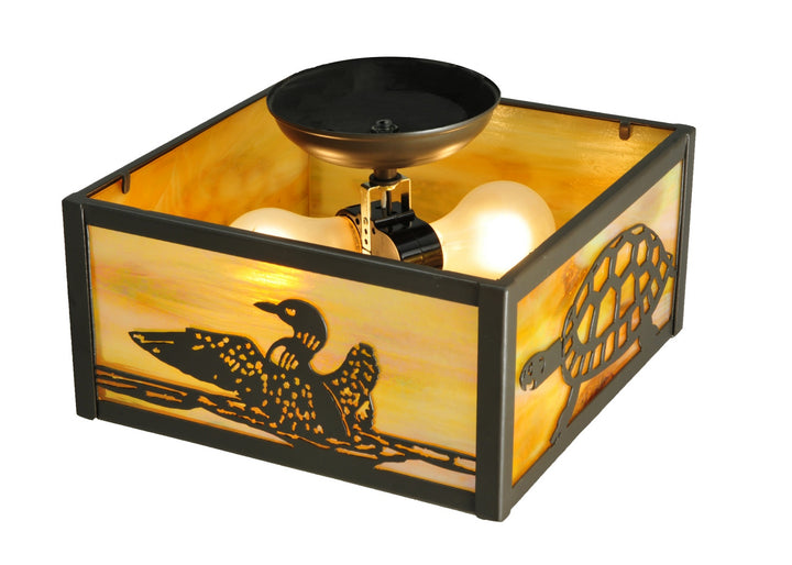 Meyda Tiffany Loons & Turtles 128407 Ceiling Light - Timeless Bronze