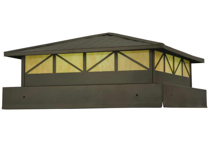 Meyda Tiffany Lighting 129024 Durrant Led Pier Mount Outdoor Bronze / Dark